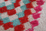 Moroccan berber rug 2.7 X 5.1 Feet - Boucherouite Rugs