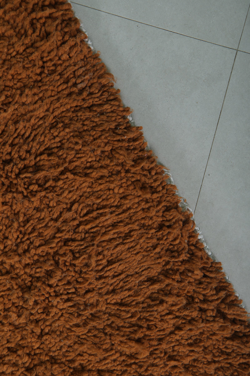 Orange Moroccan rug - 7.9 x 13.9 ft | Handwoven vibrant statement - Beni ourain rugs