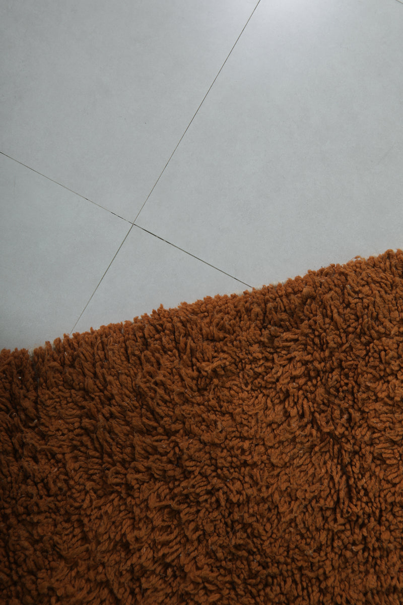 Orange Moroccan rug - 7.9 x 13.9 ft | Handwoven vibrant statement - Beni ourain rugs