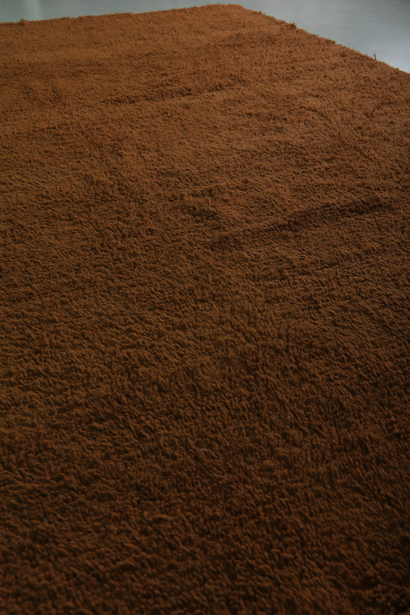 Orange Moroccan rug - 7.9 x 13.9 ft | Handwoven vibrant statement - Beni ourain rugs