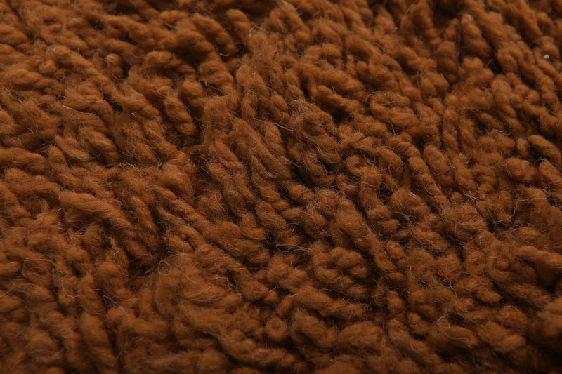 Orange Moroccan rug - 7.9 x 13.9 ft | Handwoven vibrant statement - Beni ourain rugs