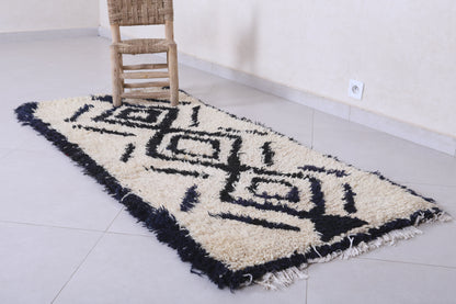 Moroccan berber rug 2.7 X 6 Feet - Boucherouite Rugs