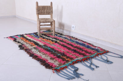 Moroccan berber rug 3.3 X 4.9 Feet - Boucherouite Rugs