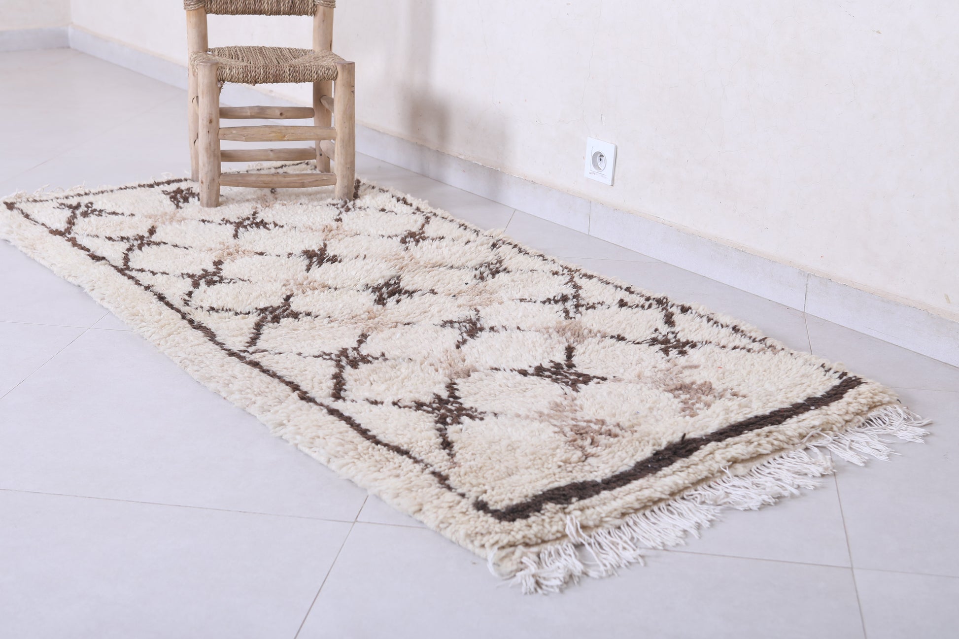 Moroccan berber rug 2.7 X 6 Feet - Boucherouite Rugs