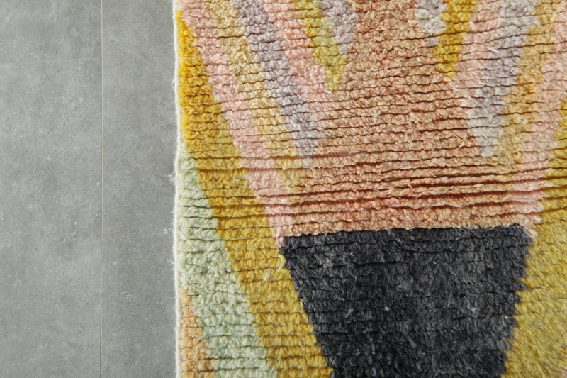 Runner Moroccan rug - 2.3 ft x 9.8 ft - Handmade wool rug