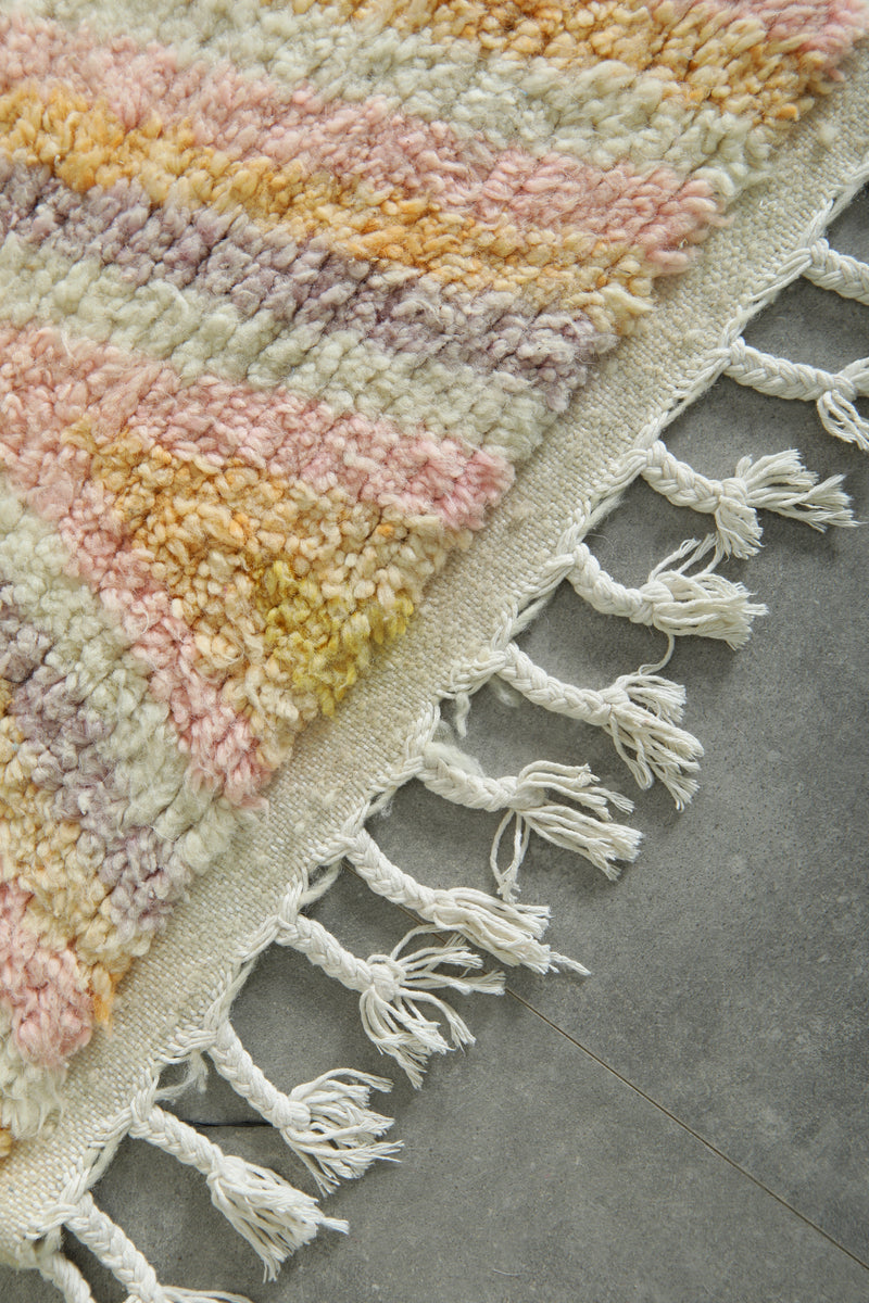 Runner Moroccan rug - 2.3 ft x 9.8 ft - Handmade wool rug