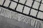 Moroccan berber rug 4.4 FT X 6.5 Feet - striped rug