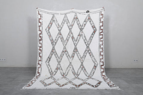 Moroccan trellis rug 5.6 X 8.4 Feet - vintage tribal rug