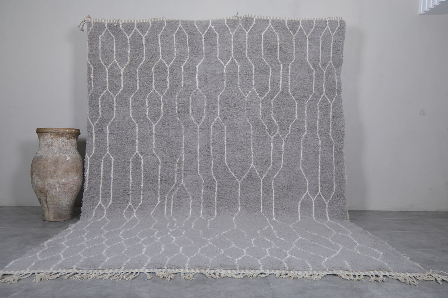 Custom Berber rug Gray - Authentic handmade Beniourain rug