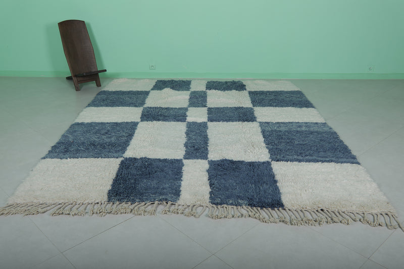 Beni ourain Moroccan rug - 8.3 x 9.7 ft | Handwoven checkered design - Beni ourain rugs