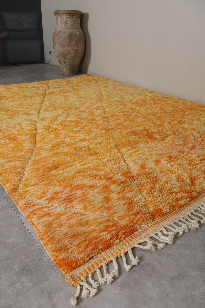 Beni Ourain Moroccan Rug - 7.4 x 10.3 ft | Handwoven Vibrant Design - Beni ourain rugs