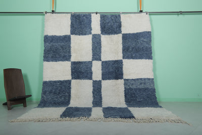 Beni ourain Moroccan rug - 8.3 x 9.7 ft | Handwoven checkered design - Beni ourain rugs