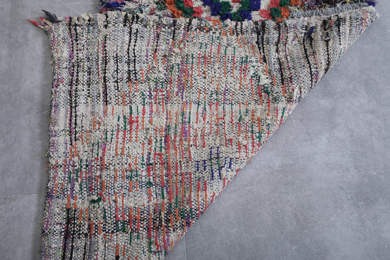 Vivid Moroccan Berber Rug - 2.3 x 5.5 Feet - Boucherouite Rugs