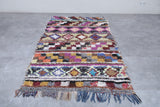 Berber Boucherouite rug 4 x 6.7 Feet