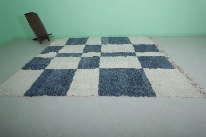 Beni ourain Moroccan rug - 8.3 x 9.7 ft | Handwoven checkered design - Beni ourain rugs