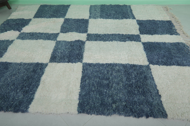 Beni ourain Moroccan rug - 8.3 x 9.7 ft | Handwoven checkered design - Beni ourain rugs