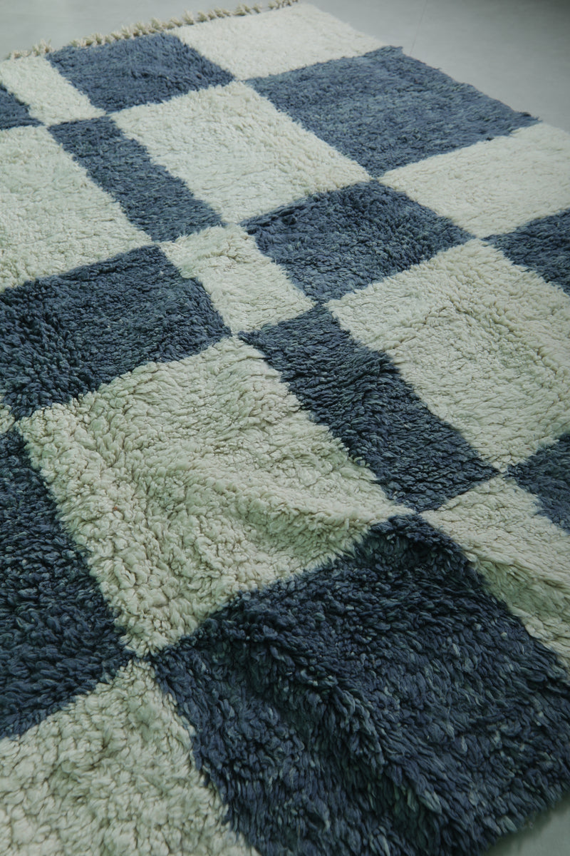 Beni ourain Moroccan rug - 8.3 x 9.7 ft | Handwoven checkered design - Beni ourain rugs