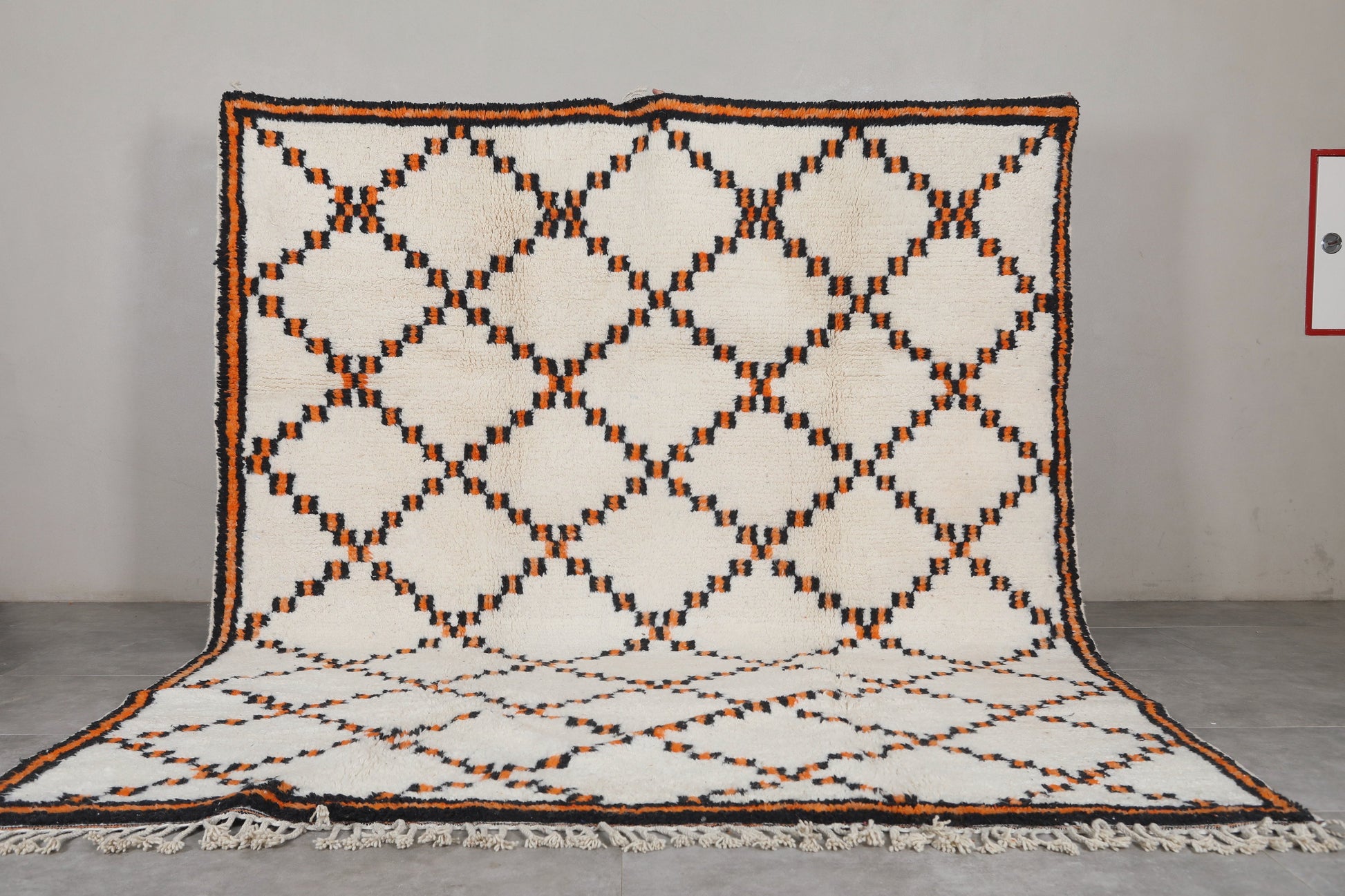 Moroccan rug 9 X 11 Feet - Boucherouite Rugs