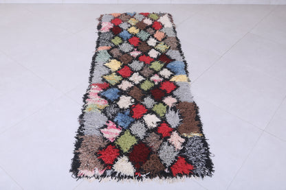 Moroccan berber rug 2.2 X 6.2 Feet - Boucherouite Rugs
