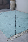 Moroccan rug Beni ourain Blue sky - Handmade Custom rug