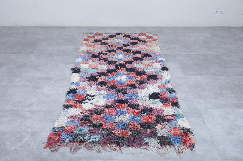 Vibrant Moroccan Rug - 3.4 X 7.8 Feet | Handwoven Elegance - Boucherouite Rugs
