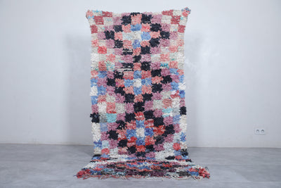 Vibrant Moroccan Rug - 3.4 X 7.8 Feet | Handwoven Elegance - Boucherouite Rugs