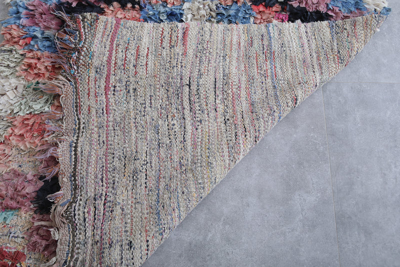 Vibrant Moroccan Rug - 3.4 X 7.8 Feet | Handwoven Elegance - Boucherouite Rugs