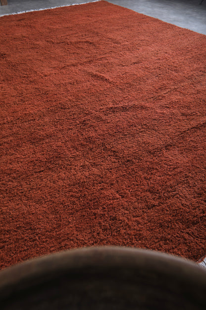 Beni Ourain Terracotta rug - Custom moroccan rug