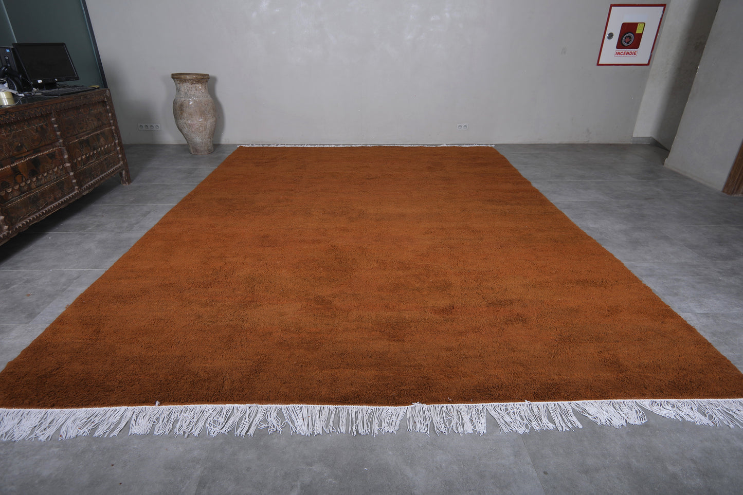 Custom size Beni Ourain Moroccan rug Brown