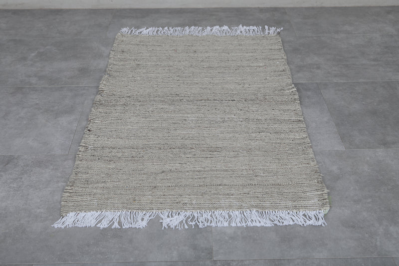 Handwoven Moroccan Rug - 3.3 x 5.1 FT | Wool Area Rug - Flat woven rugs