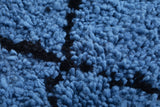 Blue Moroccan rug Beni ourain - Handmade Custom rug
