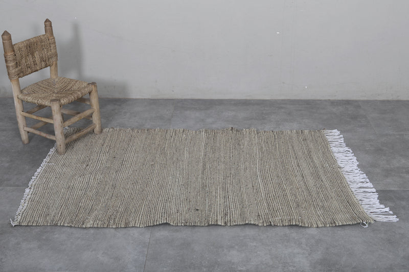 Moroccan Rug - Handwoven Wool | 2.9 x 5 FT - Flat woven rugs