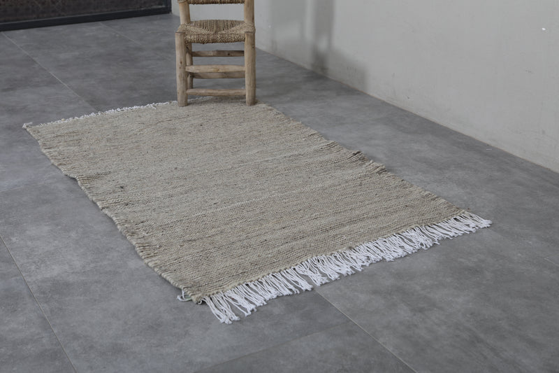 Moroccan Rug - Handwoven Wool | 2.9 x 5 FT - Flat woven rugs