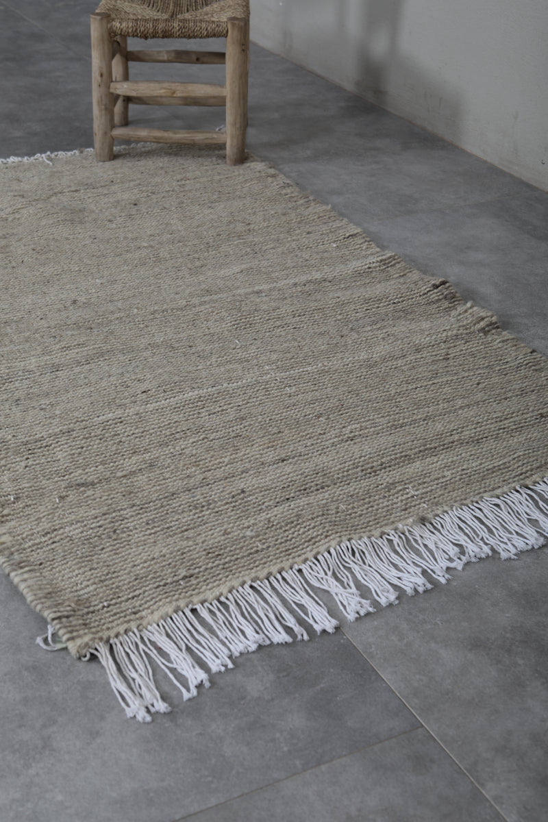 Moroccan Rug - Handwoven Wool | 2.9 x 5 FT - Flat woven rugs