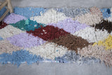 Vintage handmade moroccan berber runner rug 2 FT X 5.1 FT