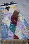 Vintage handmade moroccan berber runner rug 2 FT X 5.1 FT