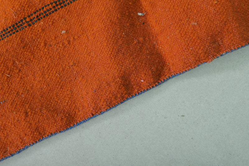 Orange Moroccan Kilim Rug - 3 FT × 4.8 FT | Handwoven Artisan Rug - Handwoven Kilim