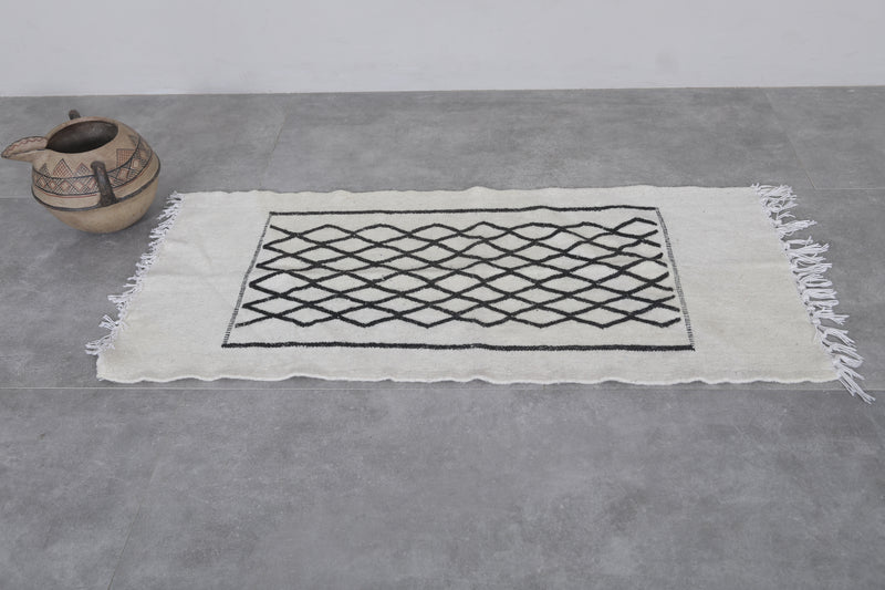 Moroccan Handwoven Kilim Rug - Artisan Design 1.9x4.1 FT - Handwoven Kilim