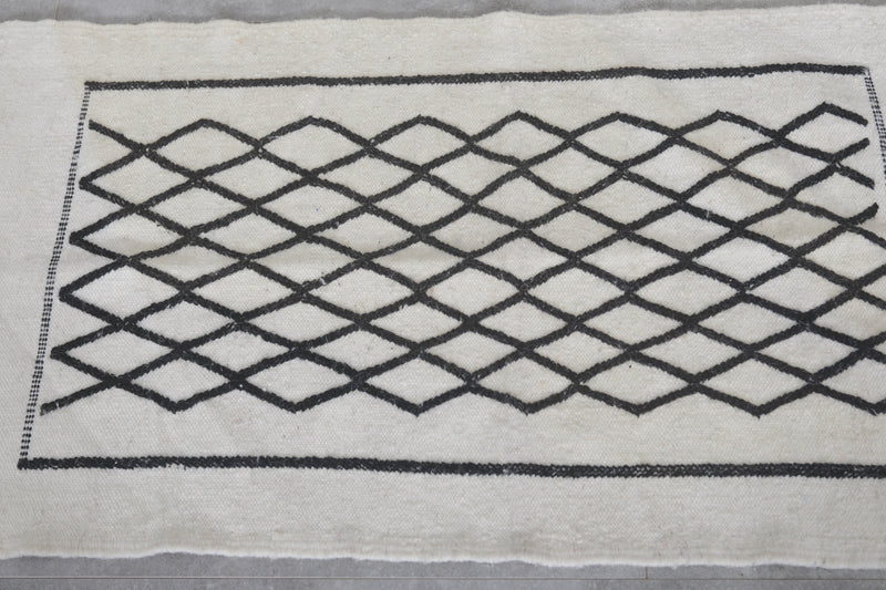 Moroccan Handwoven Kilim Rug - Artisan Design 1.9x4.1 FT - Handwoven Kilim