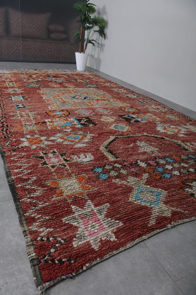 Boujaad Moroccan Rug 6.2 x 12.4 Feet – Handwoven Vintage Wool Carpet