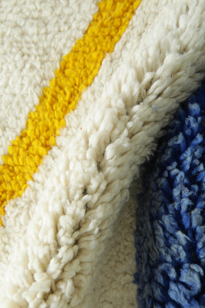 Beni ourain Moroccan wool rug - 3.2 ft x 5.1 ft - Handwoven wool carpet