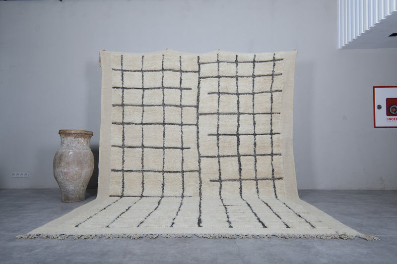 Beni ourain rug ivory - All wool berber rug - Moroccan rug cream