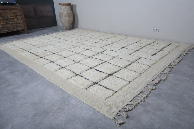 Beni ourain rug ivory - All wool berber rug - Moroccan rug cream