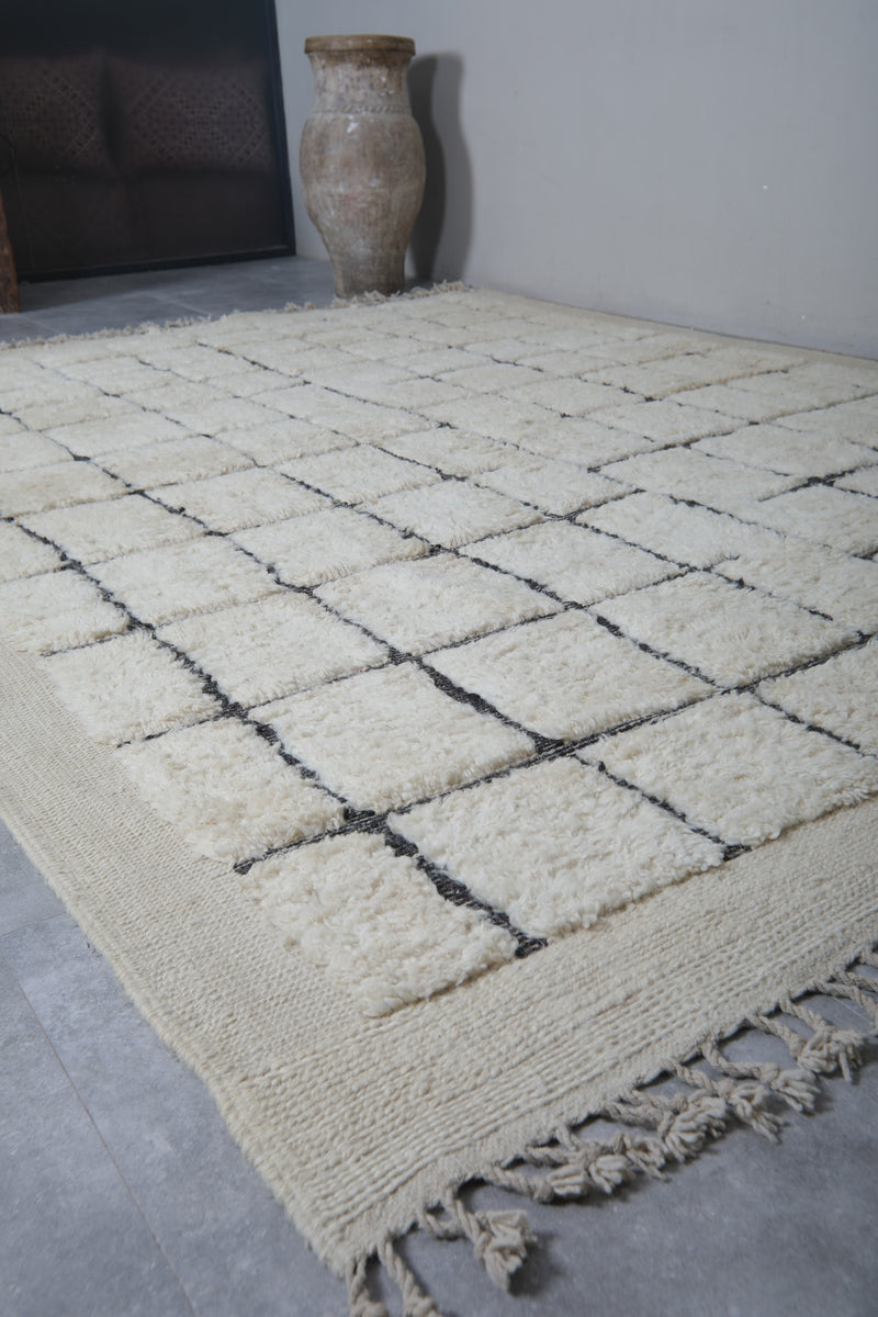 Beni ourain rug ivory - All wool berber rug - Moroccan rug cream