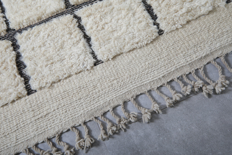 Beni ourain rug ivory - All wool berber rug - Moroccan rug cream