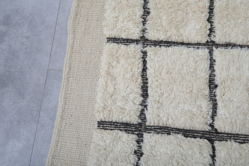 Beni ourain rug ivory - All wool berber rug - Moroccan rug cream