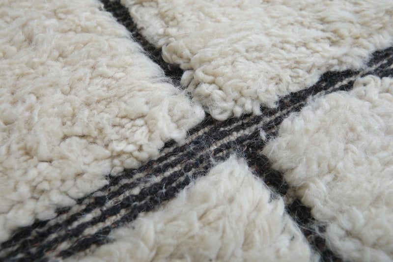 Beni ourain rug ivory - All wool berber rug - Moroccan rug cream