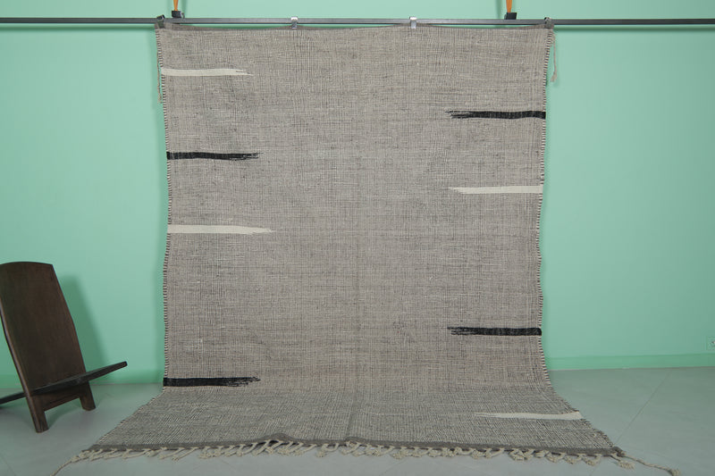 Handmade Moroccan Rug 7.8x10 FT - Modern Berber Style - 