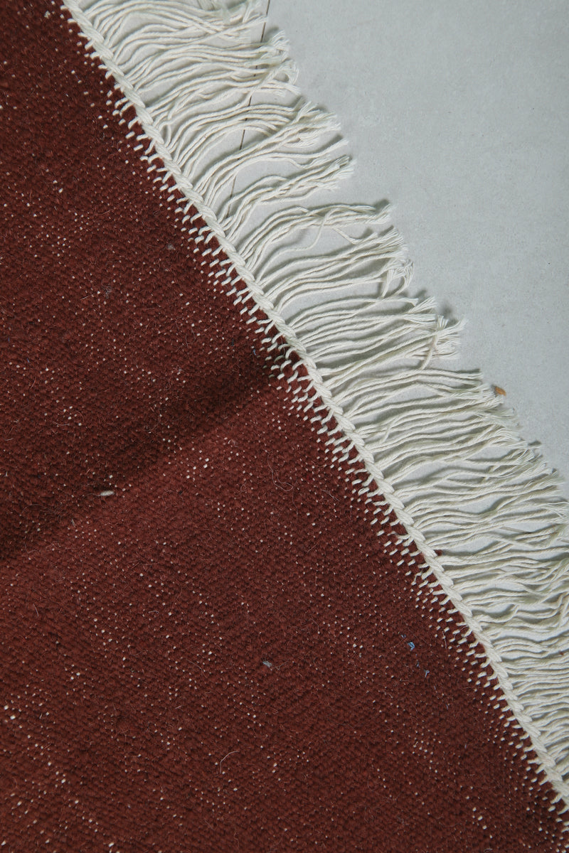 Moroccan Rug - 10 X 13.6 Feet | Elegant Deep Maroon