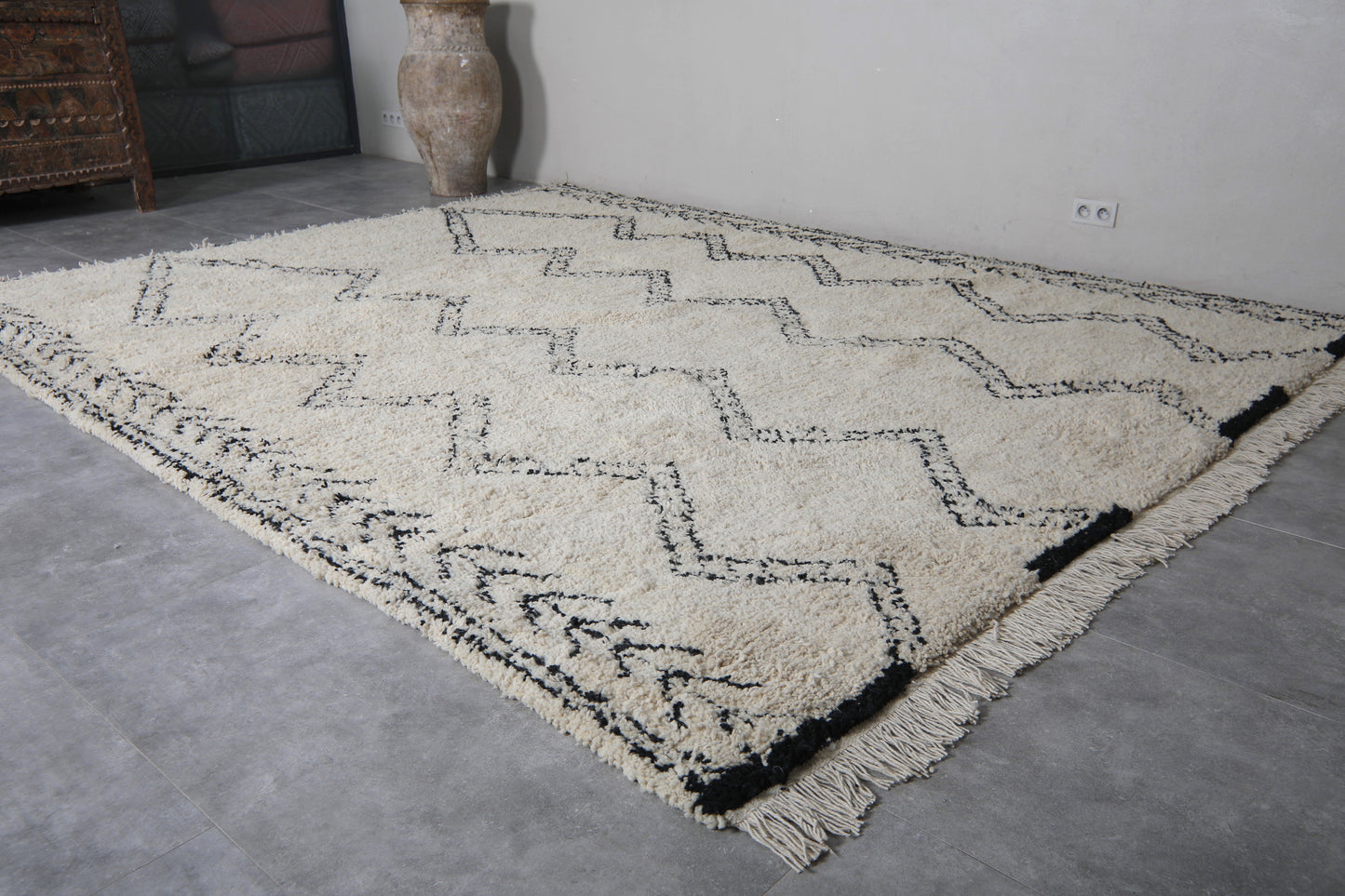 Beni ourain rug hand knotted- Custom Moroccan rug - Morocco rug